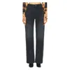 Rabanne Pantalon Straight Leg In Blue/black
