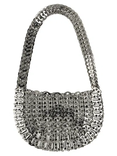 Rabanne Paco  'iconic 1969 Moon' Shoulder Bag In Silver