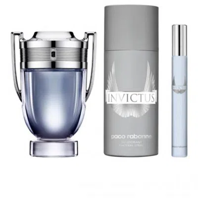 Rabanne Kids' Paco  Invictus 3 Pcs Set For Men: 3.4 Eau De Toilette Spray + 0.34 Eau De Toilette Spray + 5.