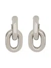 Rabanne Orecchini Doppio Cerchio Xl Link In Grey