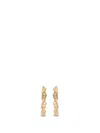 Rabanne Eight Nano Hoop Gold Earrings In Grey