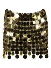 Rabanne Sequin Mini Skirt In Gold