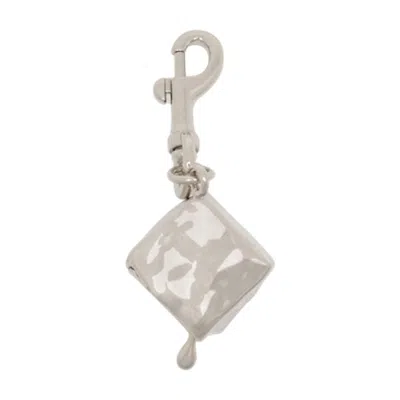 Rabanne Paco  Keychain In Neutral