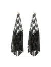 Rabanne Beaded Geometric Dangle Earrings