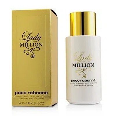 Rabanne Paco  Lady Million Body Lotion 6.8 oz (200 Ml) In Transparent