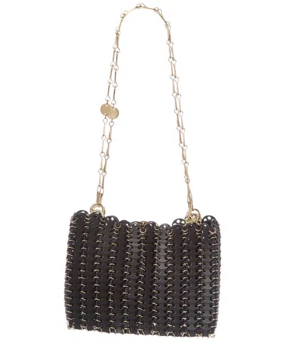 Rabanne Paco  Leather Shoulder Bag In Black