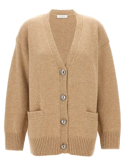 RABANNE PACO RABANNE LOGO BUTTON CARDIGAN