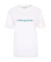 Rabanne Logo-detail Crew-neck T-shirt In White