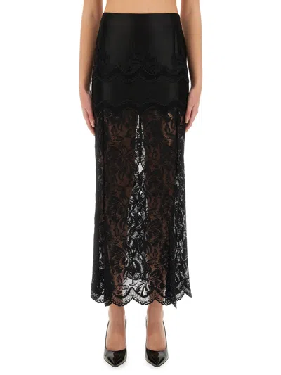 RABANNE PACO RABANNE LONG LACE SKIRT