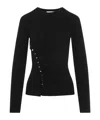 Rabanne Ruched Design Long Sleeves Top In Black