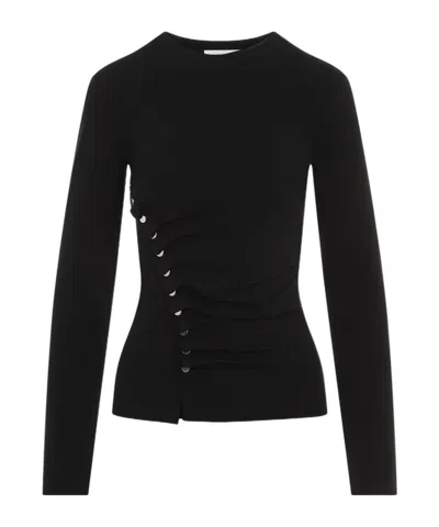 RABANNE PACO RABANNE LONG SLEEVED BUTTON-DETAILED TOP