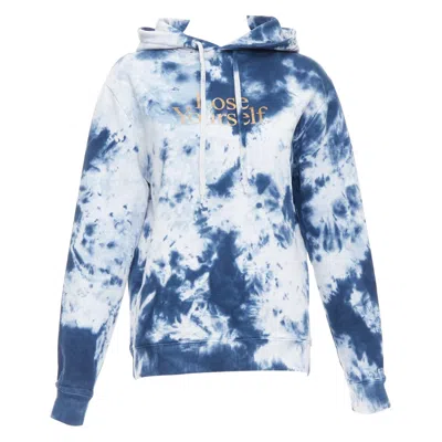 Pre-owned Rabanne Paco  Lose Yourself Blue Cotton Tie Dye Hoodie S
