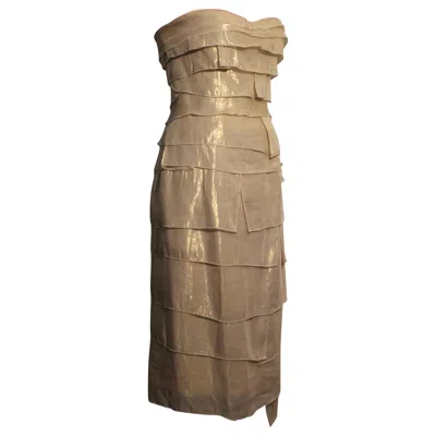 Pre-owned Rabanne Paco  Made In Paris Cocktail Dress In Brown
