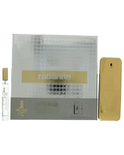 Rabanne Paco  Men's 1 Million Edt Spray 2pc Gift Set In Gold