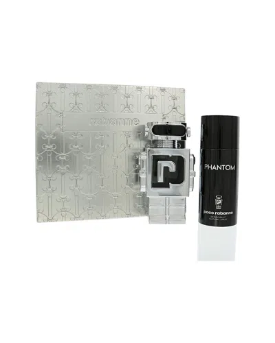 Rabanne Paco  Men's 2pc Phantom Edt Spray In Black