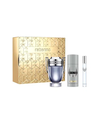 Rabanne Paco  Men's 3.4oz Invictus 3pc Set