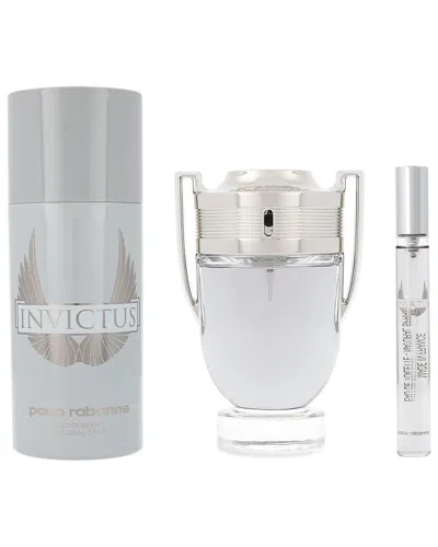 Rabanne Paco  Men's 3.4oz Invictus 3pc Set