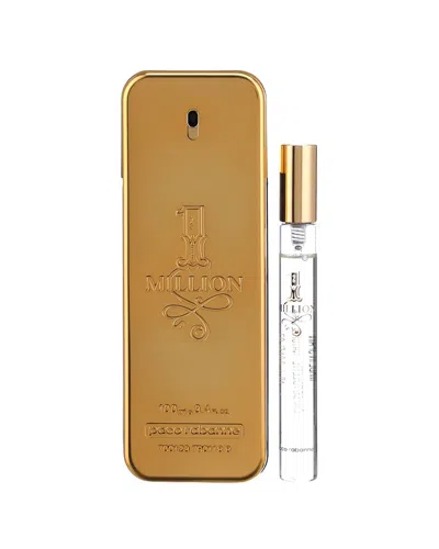 Rabanne Paco  Men's 3.4oz One Million 2pc Set In Transparent