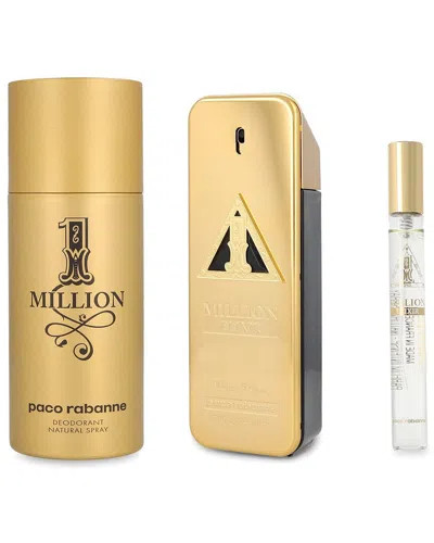 Rabanne Paco  Men's 3.4oz One Million Elixir 3pc Set