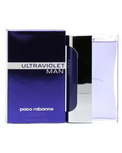 Rabanne Paco  Men's 3.4oz Ultraviolet Eau De Toilette Spray In Multi