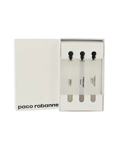 Rabanne Paco  Men's 3pc Mini Gift Set In Transparent