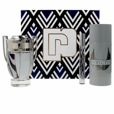 Rabanne Paco  Men's Invictus Platinum Gift Set Fragrances 3349668613892
