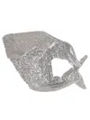 Rabanne Flexible Silver Knitted Scarf With Shimmering Metallic Finish