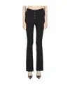 Rabanne Flare Button Pants In Black