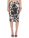 Rabanne Shimmering Midi Skirt With Circular Plastic Discs