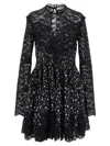 Rabanne Lace Floral Dress Keyhole Back In Black