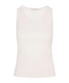 Rabanne White Tank Top With Monogram Detail In White