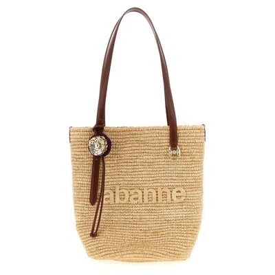 RABANNE PACO RABANNE NATURAL RAFFIA TOTE BAG SHOPPING BAG