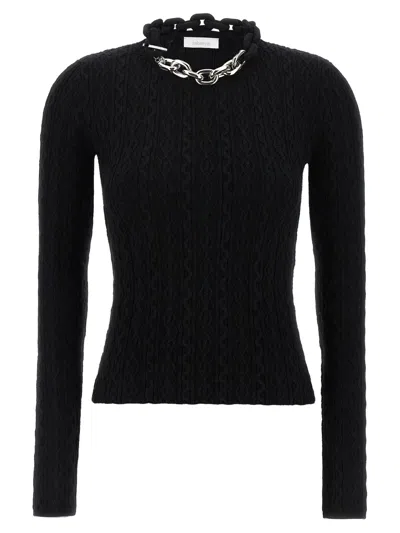 Rabanne Paco  Necklace Sweater In Black