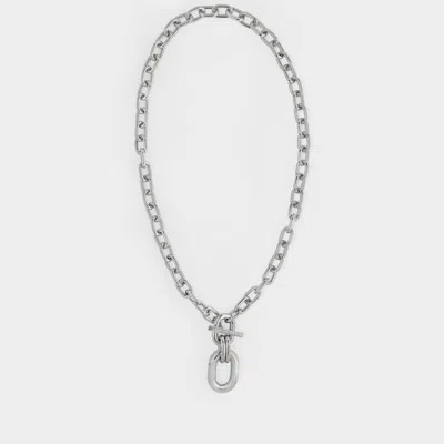 Rabanne Paco  Necklace With Pendant In Gray