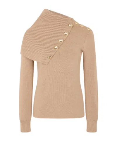 Rabanne Beige Sweater In Brown