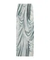 Rabanne Womens Drappe Bleu Drape-illustration Jersey Maxi Skirt In White