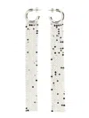 Rabanne Cascading Silver Earrings With Butterfly Clasp