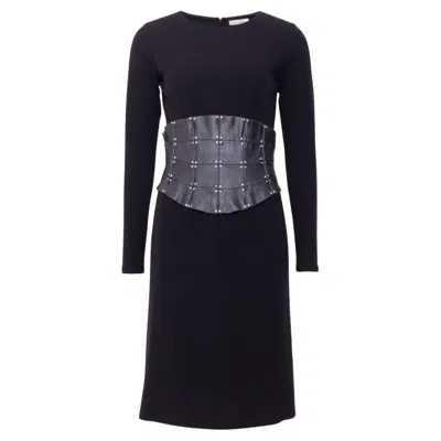 Pre-owned Rabanne Paco  Prototype Runway Dress - Leather Corset - Fw 2001 In Black