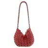 Rabanne Paco  Red 1969 Moon Shoulder Bag In Red