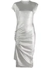 Rabanne Robe Mid Lenght Dress In Silver