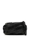 Rabanne Disco-inspired Black Calf Leather Shoulder Bag In Black