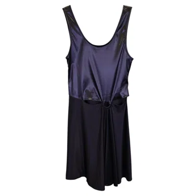Pre-owned Rabanne Paco  Scoop Neck Mini Dress In Black Viscose