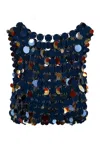 Rabanne Sequin Chain Link Sleeveless Top