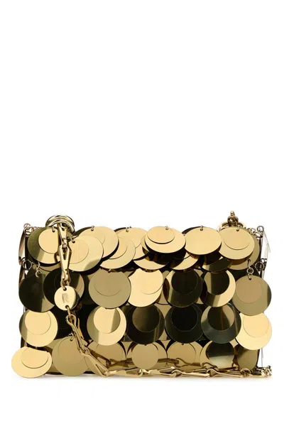 Rabanne Sparkle Nano Hand Bags Gold