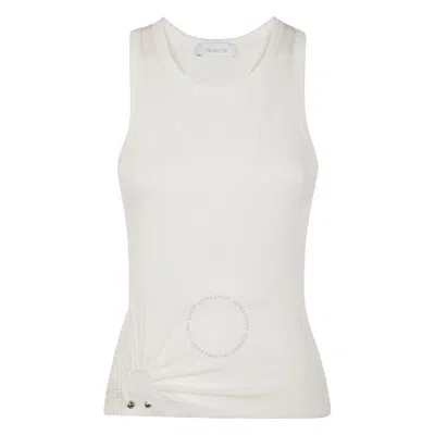 RABANNE PACO RABANNE SIGNATURE PIERCING STRETCH COTTON TANK TOP