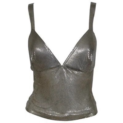 Pre-owned Rabanne Paco  Silver Metal Mesh Tank Top