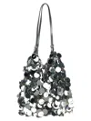 Rabanne Paco  'silver Sparkle Discs Large' Shoulder Bag In Silver