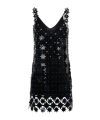 Rabanne Star-embellished Mini Dress In Black