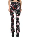 Rabanne Viscose Jersey Printed Flared Trousers