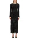Rabanne Beaded Robe Dress Black